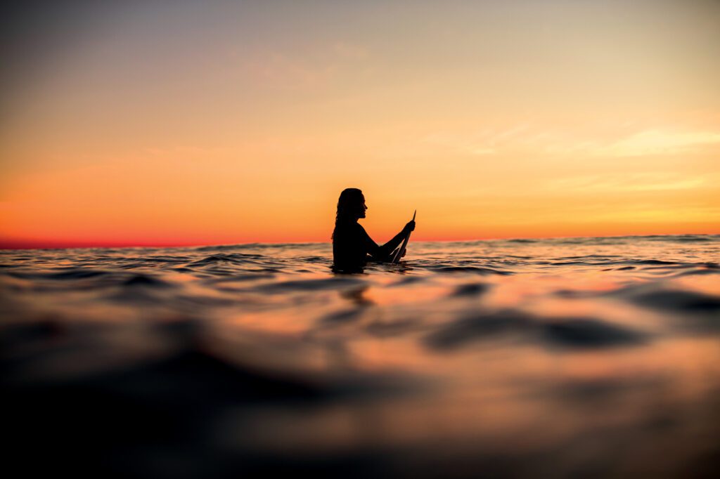 girl surfing