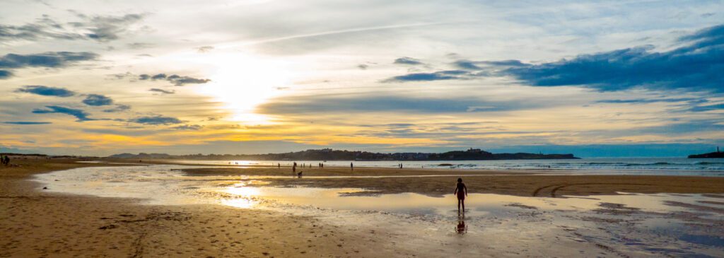 sunset on the beach